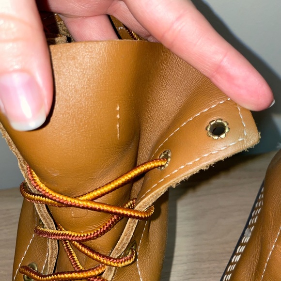 L.L.Bean Women's Bean Boots, 8" Tan/Navy - Picture 9 of 10